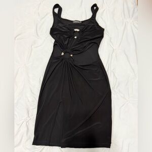 PrettyLittleThing Black Cut-Out Mini Dress